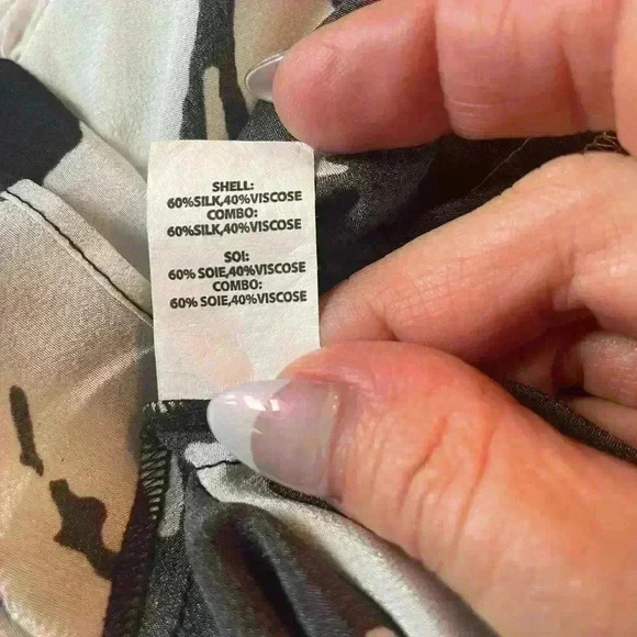 Ramy Brook Ingrid Black White Floral Flutter Sleeve Tiered Mini Dress. - Picture 10 of 14